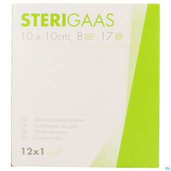 Sterigaas cp ster 8c 10,0x10,0cm 12x1