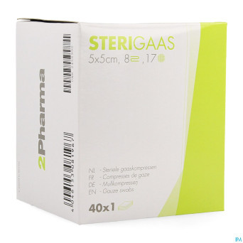 Sterigaas cp ster 8c  5,0x 5,0cm 40x1