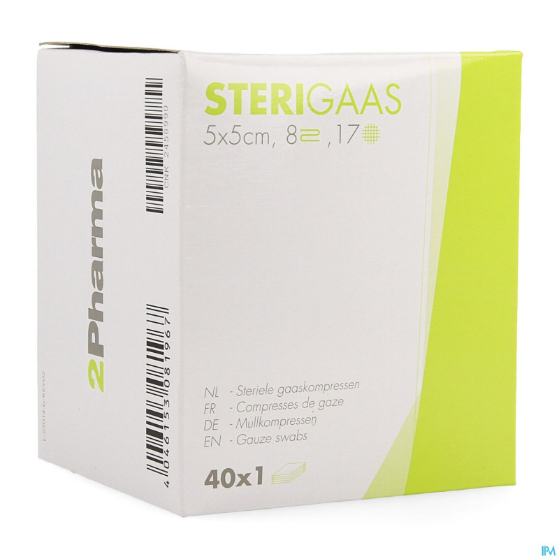 Sterigaas cp ster 8c  5,0x 5,0cm 40x1