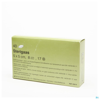 Sterigaas cp ster 8c  5,0x 5,0cm 40x1