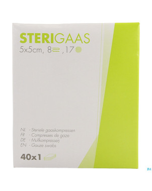 Sterigaas cp ster 8c  5,0x 5,0cm 40x1