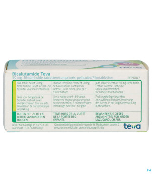 Bicalutamide teva comp pell 56 x 50 mg