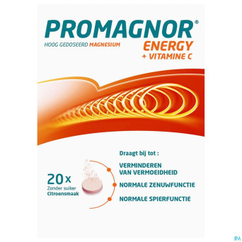 Promagnor energy + vit c comp efferv. 2x10