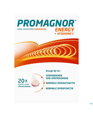 Promagnor energy + vit c comp efferv. 2x10