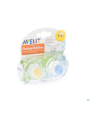 Avent sucette free flow tendens sil double 0- 6m 2