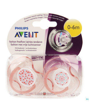 Avent sucette free flow tendens sil double 0- 6m 2