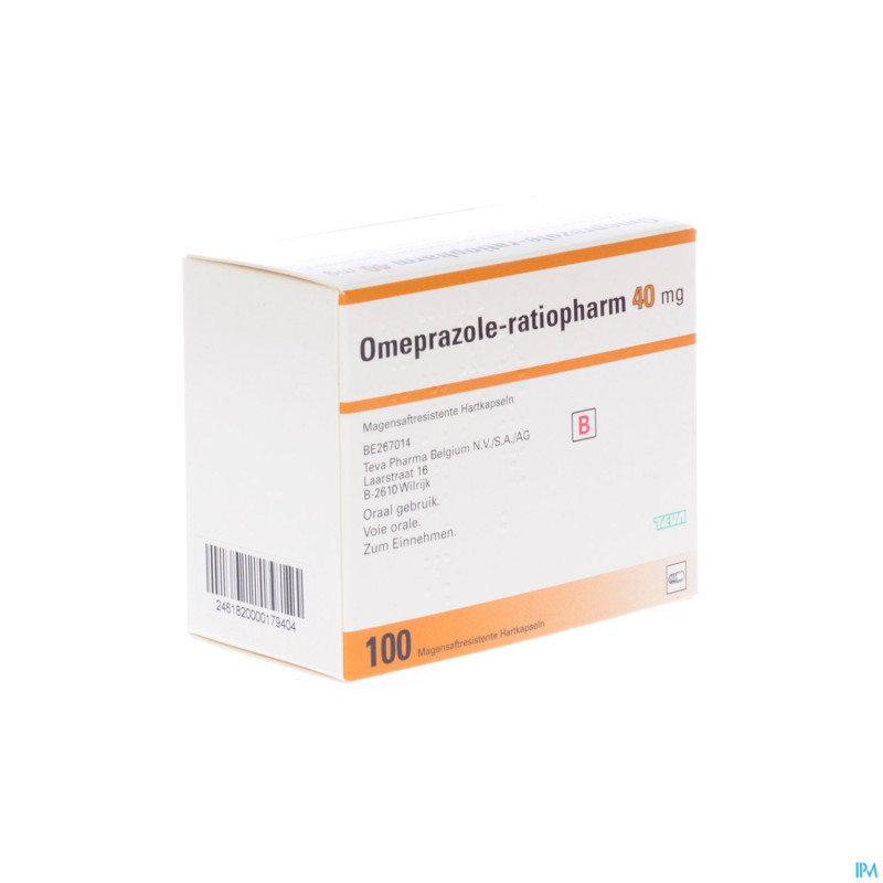 Omeprazole ratiopharm caps 100 x 40 mg