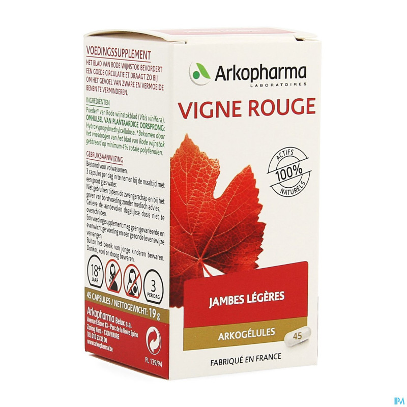 Arkogelules vitiven vigne rouge caps 45 cfr 413811