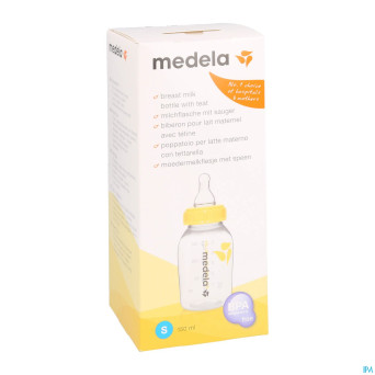 Medela biberon plast lt maternel+tetine slow flow