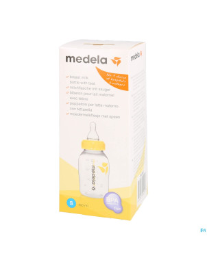 Medela biberon plast lt maternel+tetine slow flow