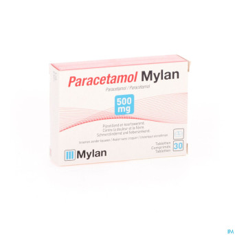 Paracetamol mylan 500 mg tabl 30