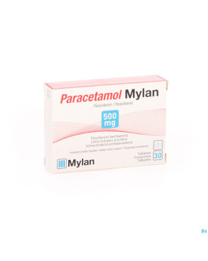 Paracetamol mylan 500 mg tabl 30