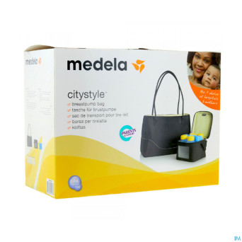 Medela city style sac + frigobox noir incl.4 bout.