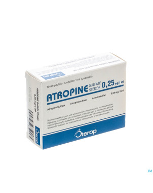 Atropine sulf  amp 10 x 1 x 0,25mg/1ml ud