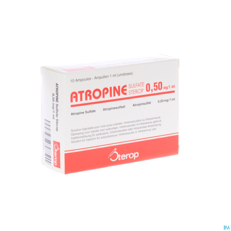 Atropine sulf  amp  10 x 1 x 0,50mg/1ml ud