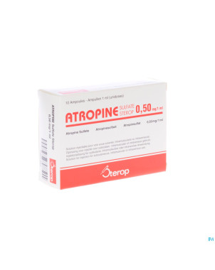 Atropine sulf  amp  10 x 1 x 0,50mg/1ml ud