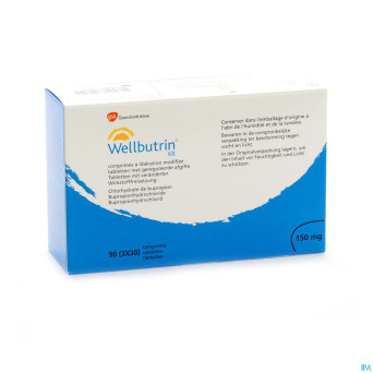 Wellbutrin xr 150 mg tabs 90 x 150 mg