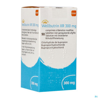 Wellbutrin xr 300 mg tabs 90 x 300 mg