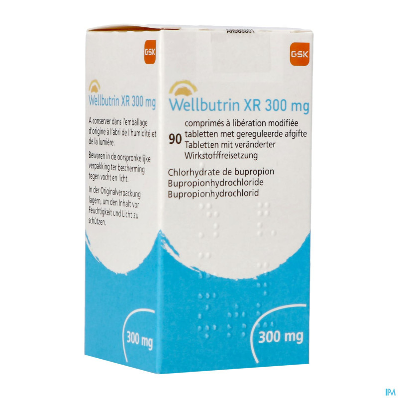 Wellbutrin xr 300 mg tabs 90 x 300 mg
