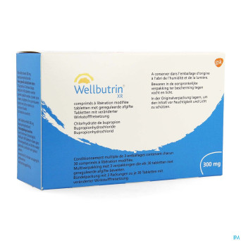 Wellbutrin xr 300 mg tabs 90 x 300 mg
