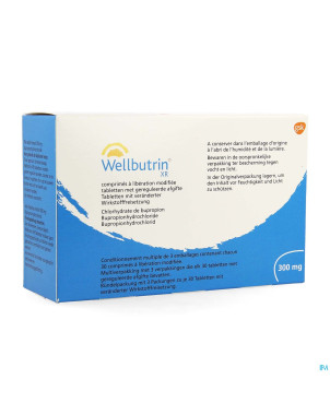 Wellbutrin xr 300 mg tabs 90 x 300 mg