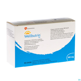 Wellbutrin xr 300 mg tabs 90 x 300 mg