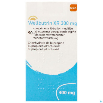 Wellbutrin xr 300 mg tabs 90 x 300 mg