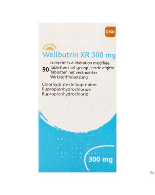 Wellbutrin xr 300 mg tabs 90 x 300 mg