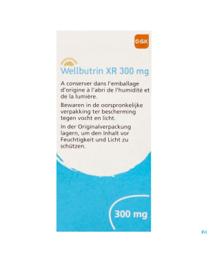 Wellbutrin xr 300 mg tabs 90 x 300 mg