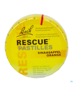 Bach rescue pastilles orange s/sucre    50g