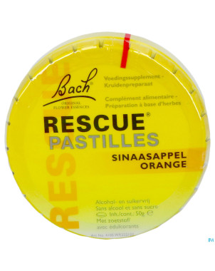 Bach rescue pastilles orange s/sucre    50g
