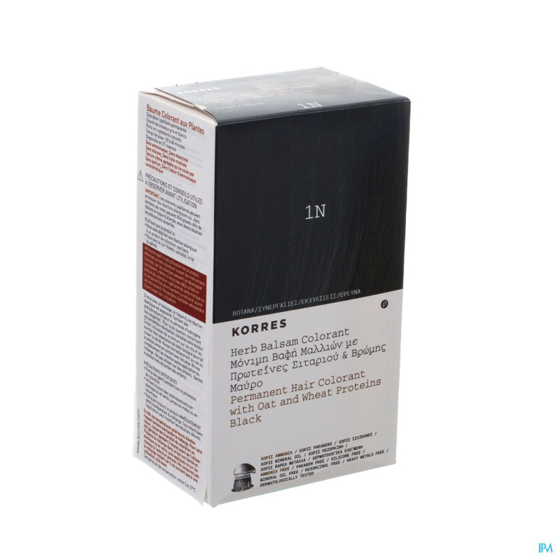 Korres kh baume colorant 1n black herb
