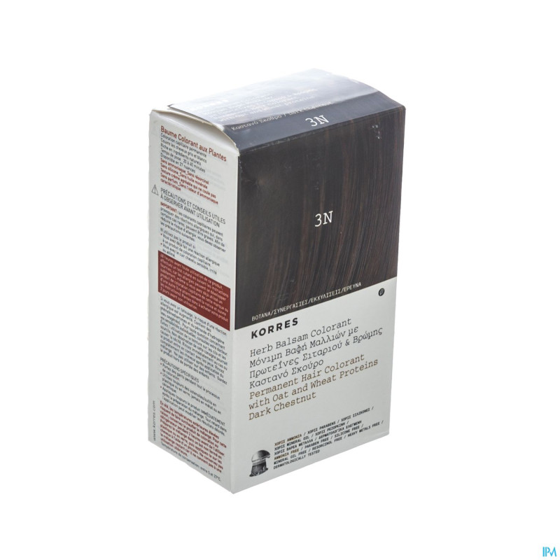Korres kh baume colorant 3n dark chestnut herb
