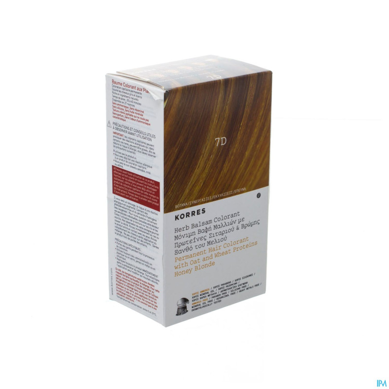 Korres baume colorant 7d honey blonde herb