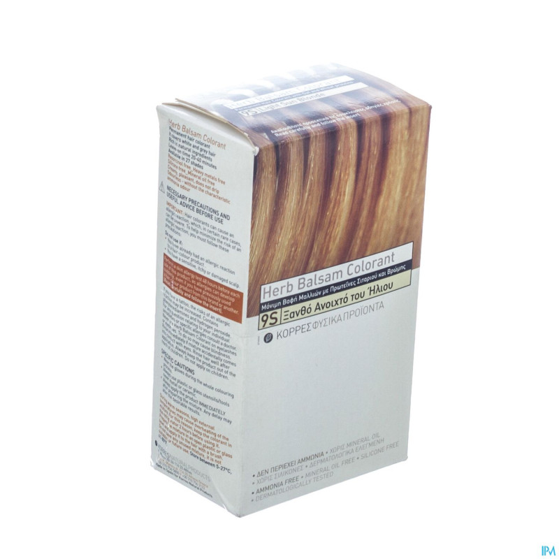 Korres kh baume colorant 9s light sun blonde herb