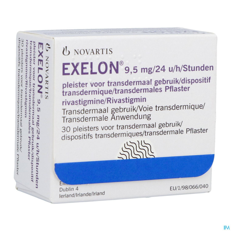 Exelon 9,5mg/24h emplatre transdermal 30