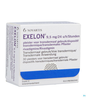 Exelon 9,5mg/24h emplatre transdermal 30