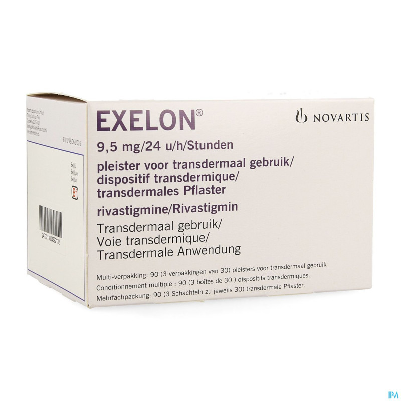 Exelon 9,5mg/24h emplatre transdermal 90