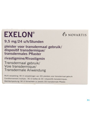 Exelon 9,5mg/24h emplatre transdermal 90