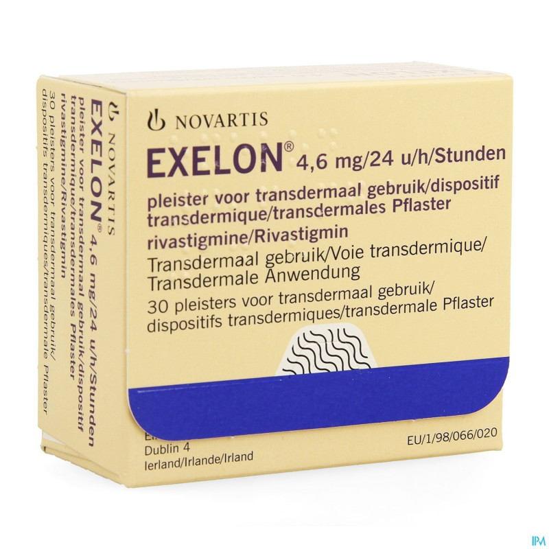 Exelon 4,6mg/24h emplatre transdermal 30