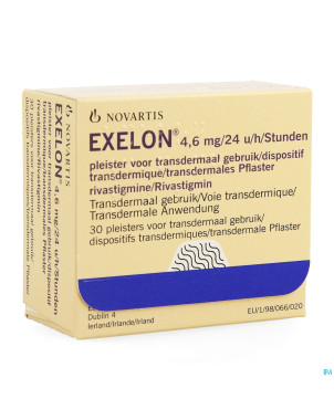 Exelon 4,6mg/24h emplatre transdermal 30