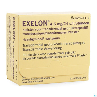 Exelon 4,6mg/24h emplatre transdermal 30
