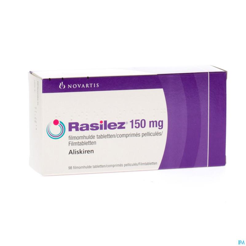 Rasilez 150mg tabl enrob-omhulde tabl 98 x 150 mg