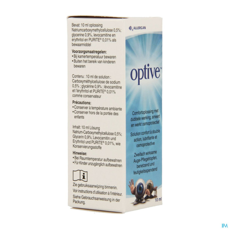 Optive solution confort double action ster 10ml