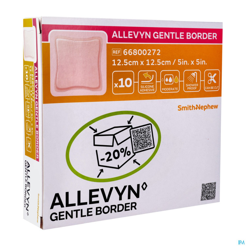 Allevyn gentle border ster 12,5x12,5cm 10 66800272