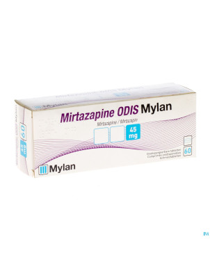 Mirtazapine odis mylan 45 mg tabl orodisp. 60