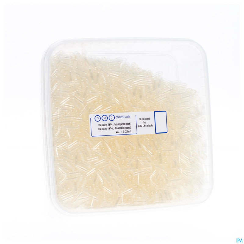 Gelules transparantes  taille 4 abc