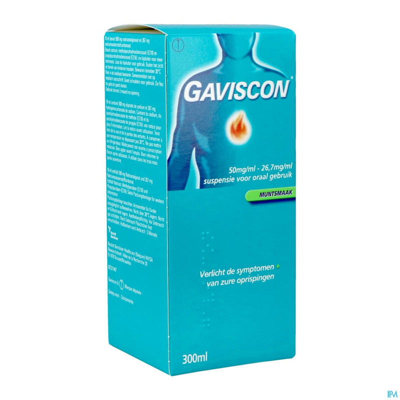 Gaviscon menthe munt susp buv 300ml