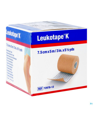 Leukotape k bande adh elast chair   7,5cmx5m 1