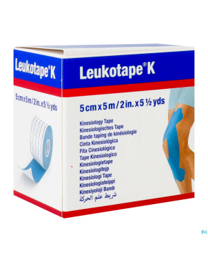 Leukotape k bande adh elast bleu    5,0cmx5m 1